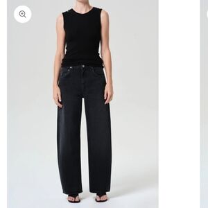 Agolde Low Curve Jean In Black Size 26